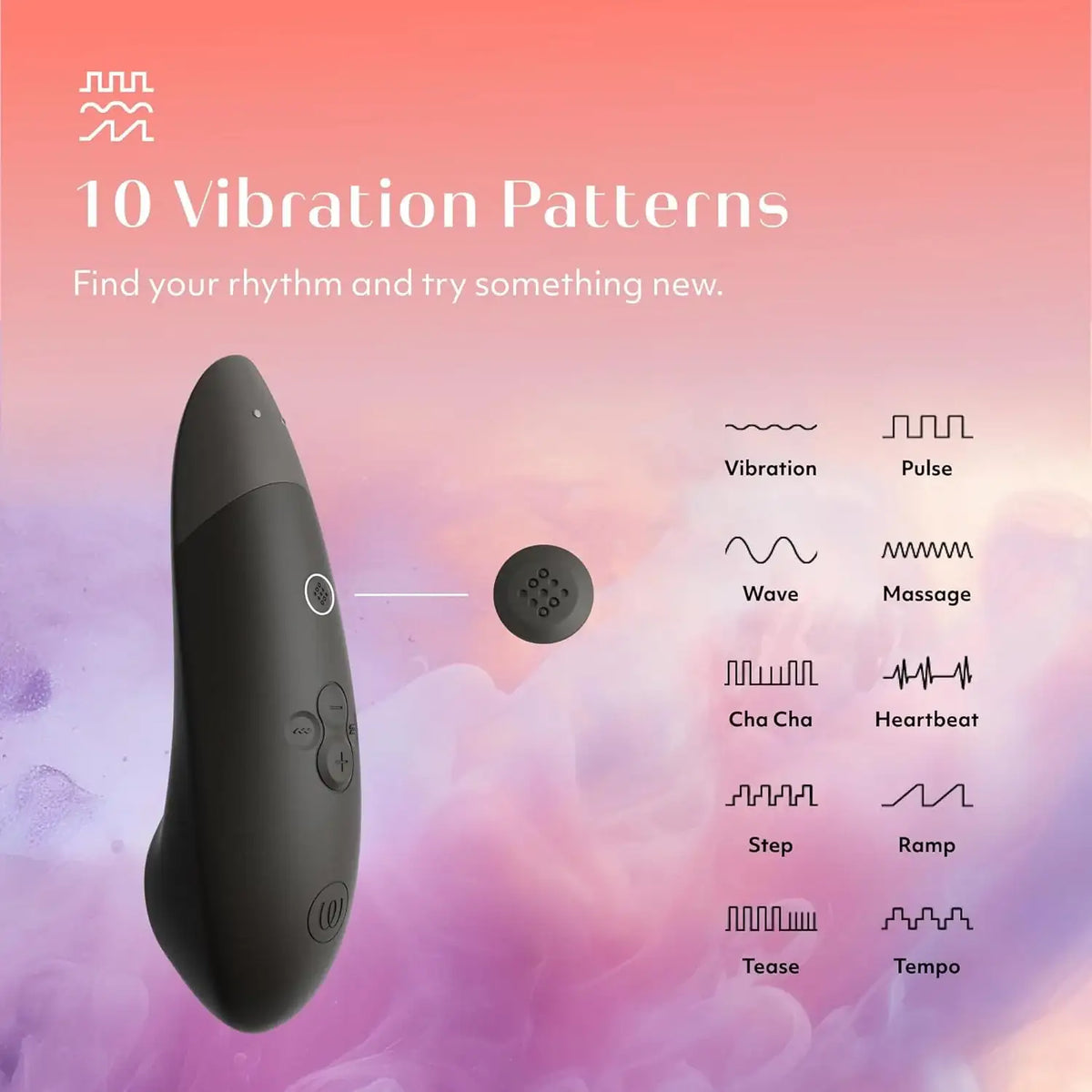 Womanizer Enhance 2-in-1 Clitoral Stimulator Black Sleek Black Design Easy-to-Clean Silicone Personal Massager Singapore