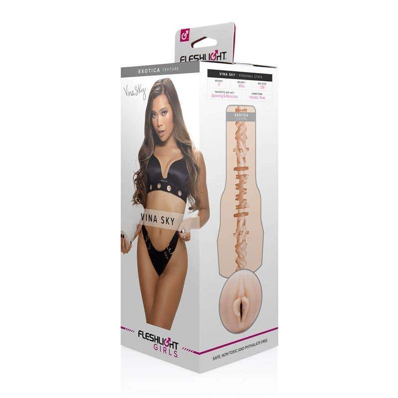 Fleshlight Girls - Vina Sky Exotica Texture Signature Vagina Stroker - Frisky Business Adult Sex Toys Shop