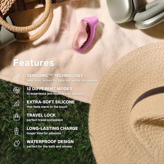 Lelo - Sona 2 Travel Sonic Clitoral Massager Pink - Frisky Business Adult Sex Toys Shop