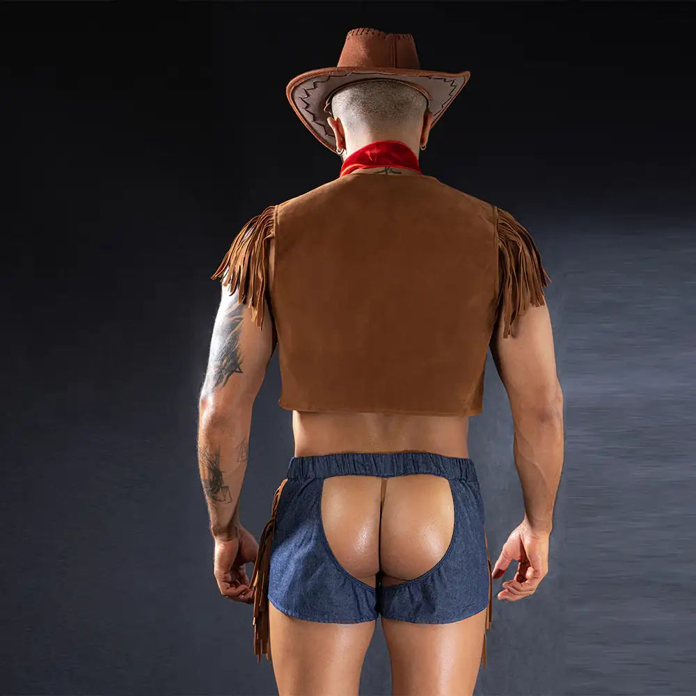 Gentsuit - 4 Pcs Cowboy Hollow Underwear Costume Set - Frisky Business Adult Sex Toys Shop