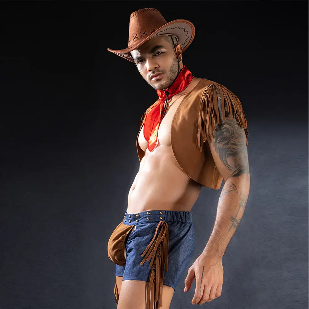 Gentsuit - 4 Pcs Cowboy Hollow Underwear Costume Set - Frisky Business Adult Sex Toys Shop