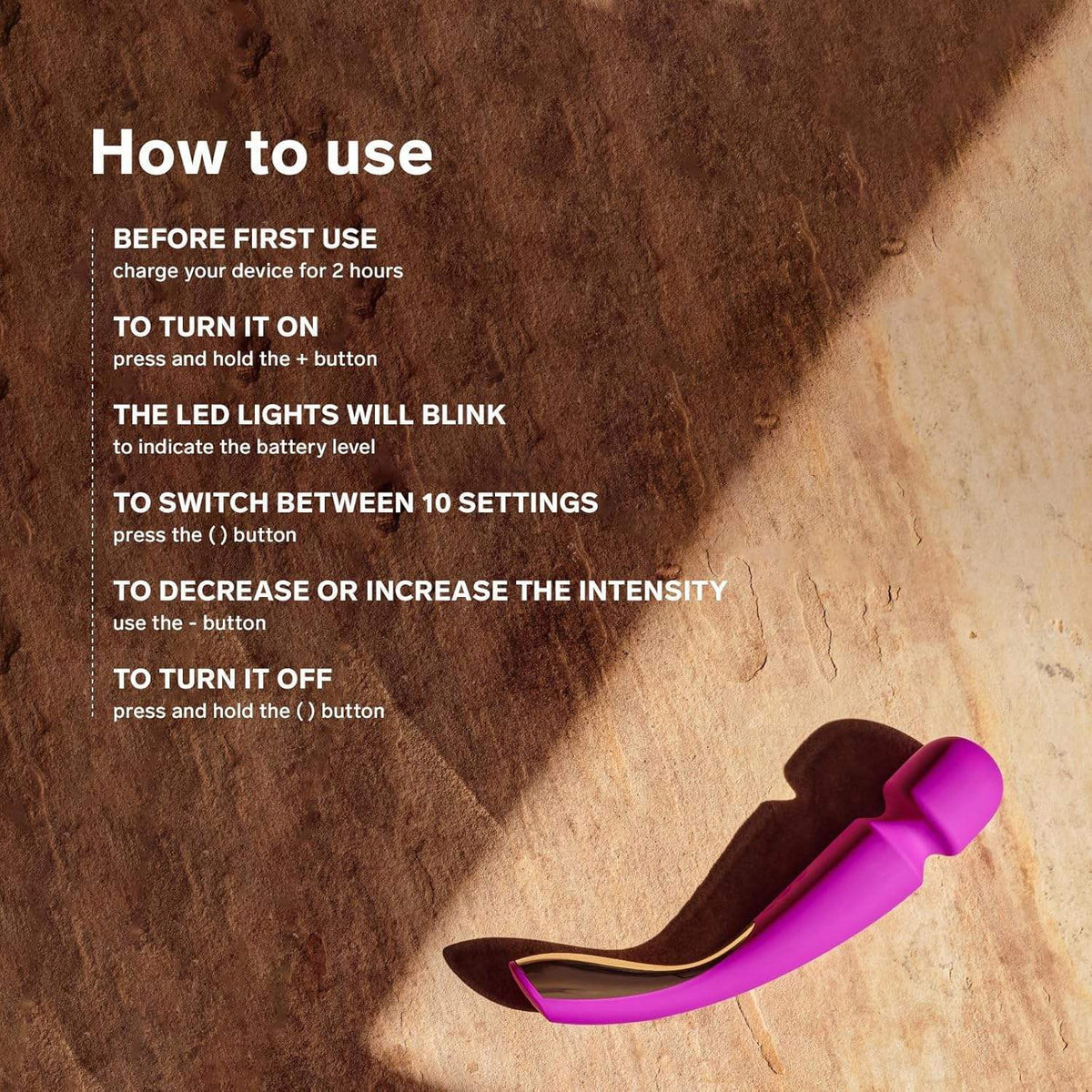 LELO Smart Wand 2 Medium Black waterproof design with body-safe silicone for hygienic use and easy cleaning Singapore