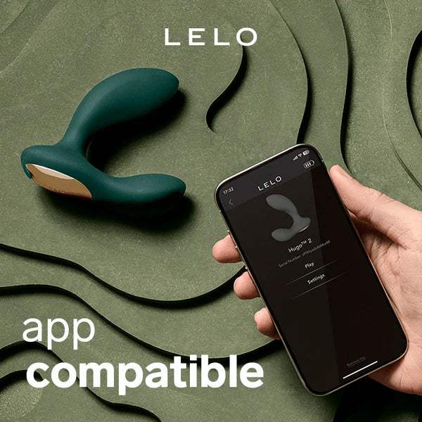 LELO Hugo 2™ APP Prostate Massager Green curved design with comfortable handle for easy control and targeted stimulation Singapore