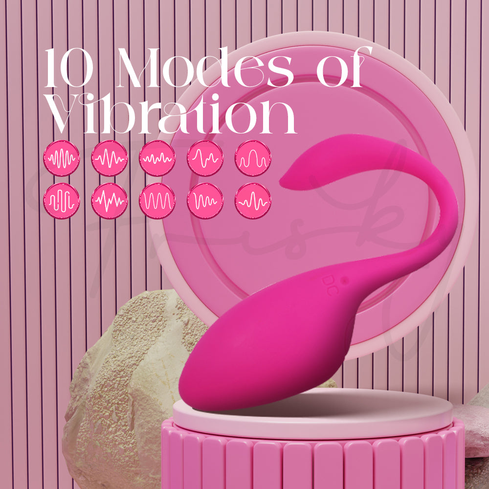 Visual representation of ten vibration modes for customizable stimulation intensity options