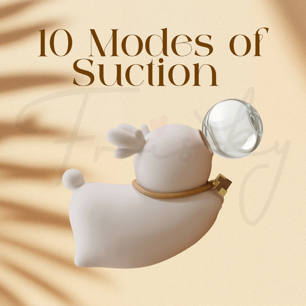 Visual highlighting ten suction modes designed for varied stimulation preferences and control