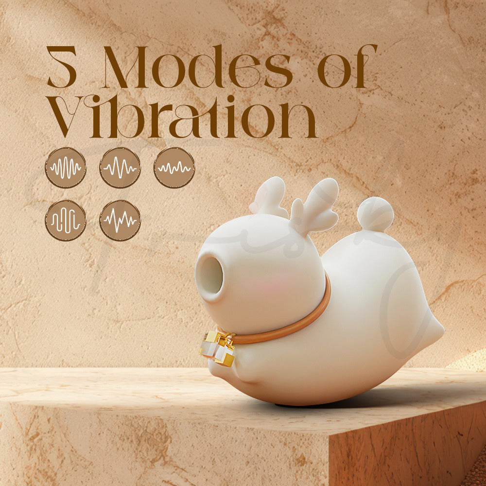Illustration showing five vibration modes for customizable pleasure settings and intensity