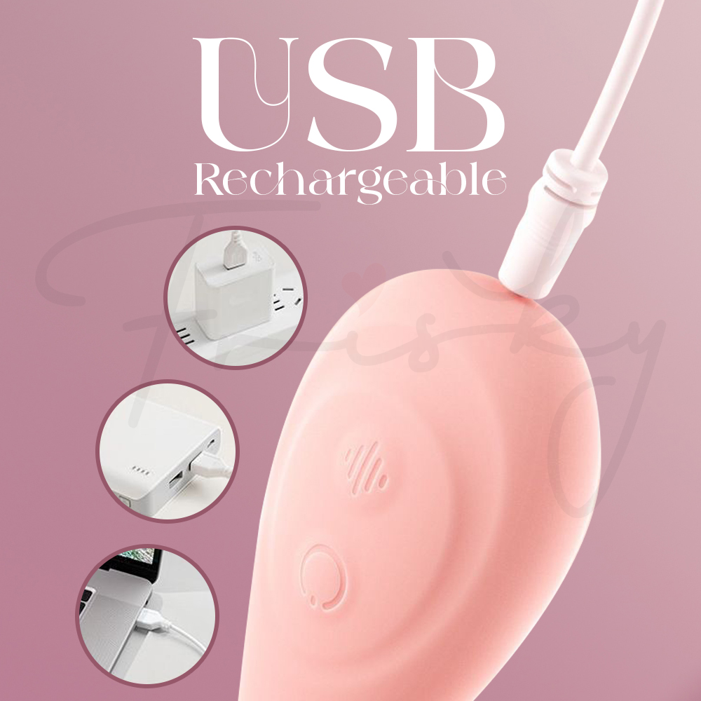 Close-up of USB rechargeable feature with charging cable and device detail