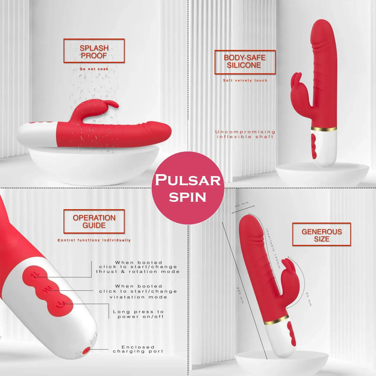 Spinning Sensation Dynamo – Triple Stimulation Vibrator - Frisky Business Adult Sex Toys Shop