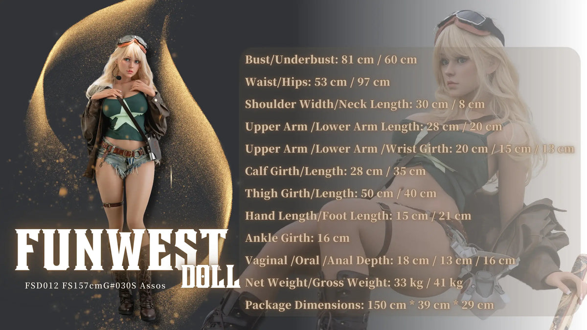 FunWest Doll 157 cm G Silicone - European Assos - Frisky Business Adult Sex Toys Shop