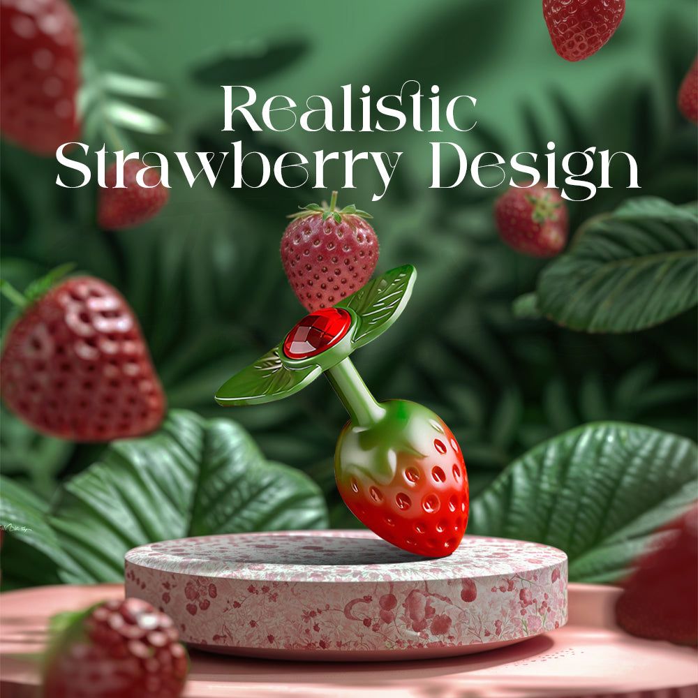 Realistic strawberry texture with detailed seeds and natural shape for enhanced visual appeal
