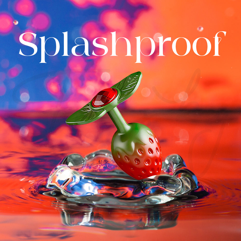 Splashproof feature illustrated with water splash for easy cleaning and maintenance
