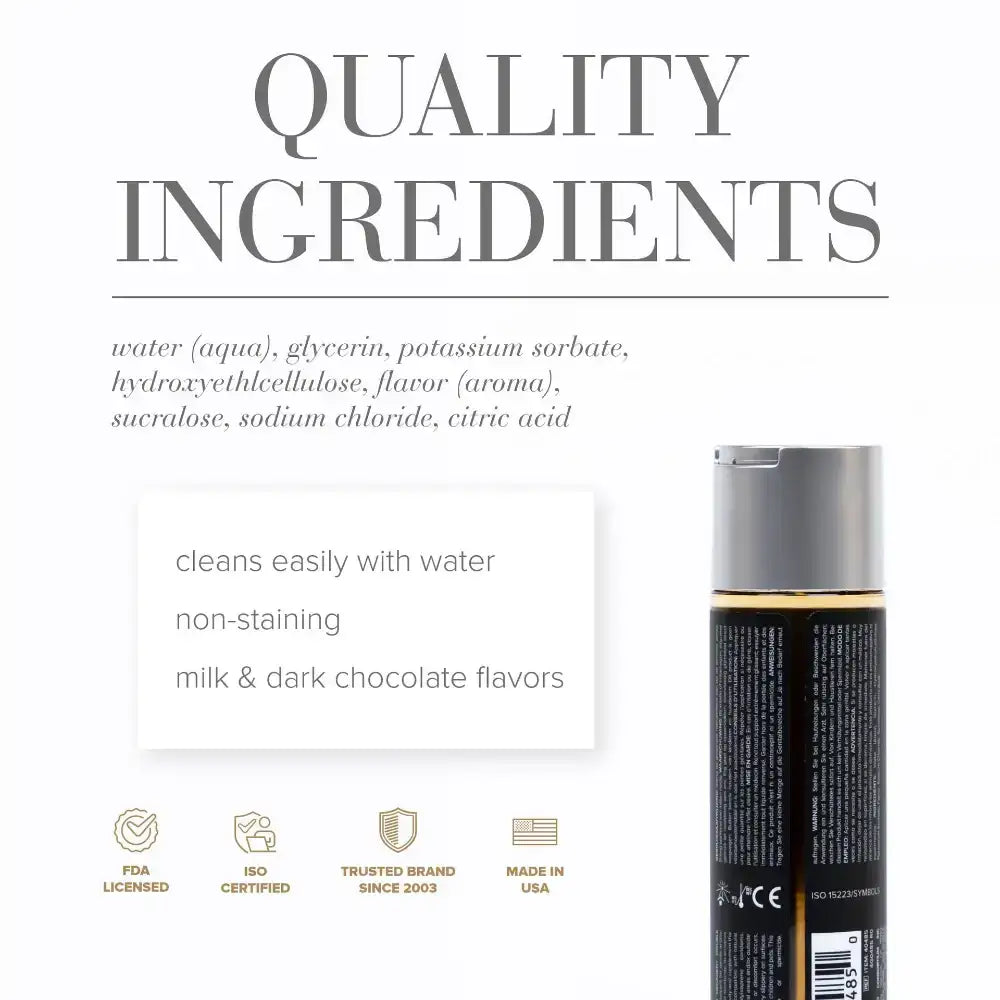 System Jo - Gelato Decadent Double Chocolate EDIBLE Water Based Lubricant 30ml - Frisky Business Adult Sex Toys Shop