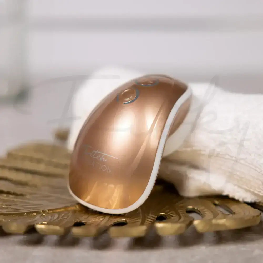 SHOTS Twitch Handsfree Suction and Vibration Toy Gold Ideal for personal relaxation or enhancing shared couple intimate experiences Singapore