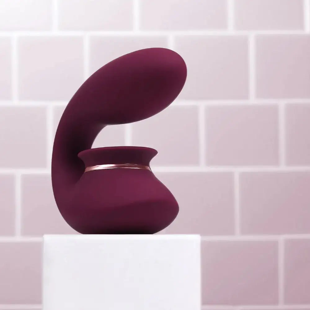 SHOTS Twitch 3 Rechargeable Vibrator and Suction Burgundy Multiple suction and vibration levels for targeted pleasure and versatile sensations Singapore