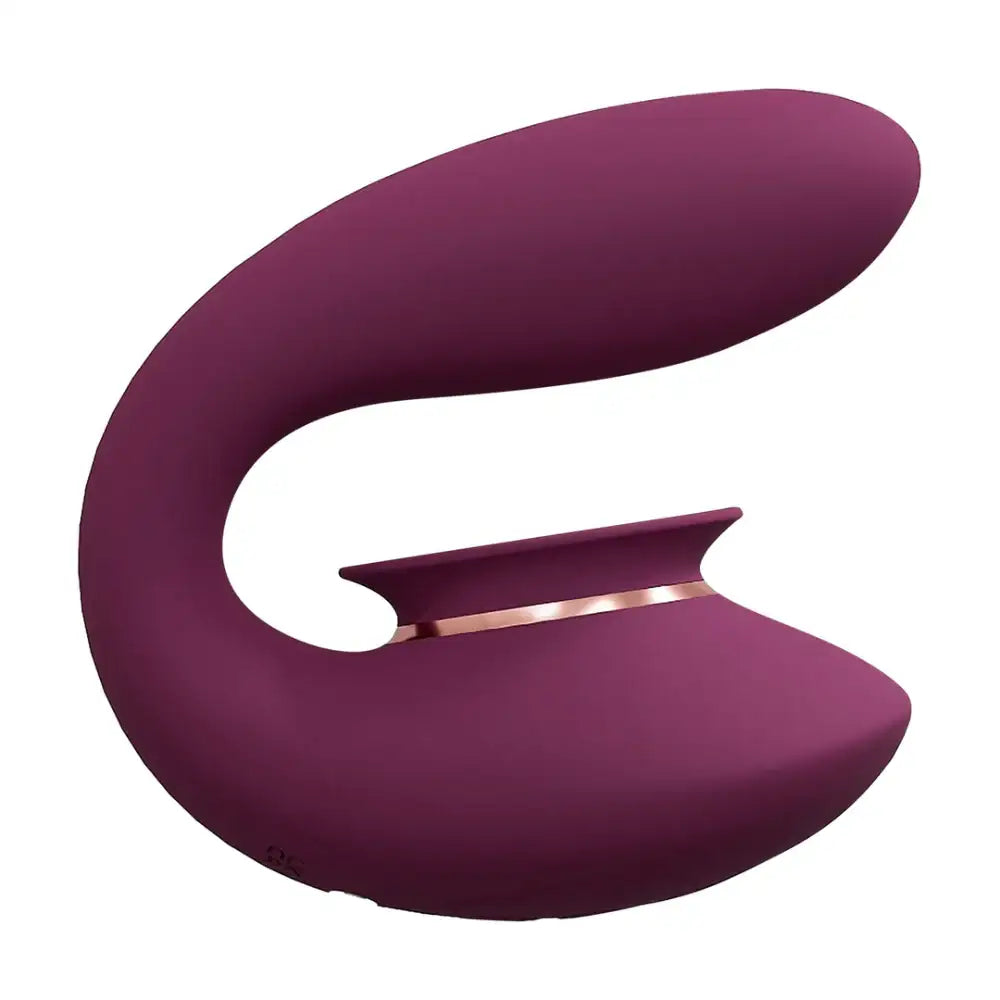 SHOTS Twitch 3 Rechargeable Vibrator and Suction Burgundy Water-resistant silicone suitable for bath or shower adult play Singapore