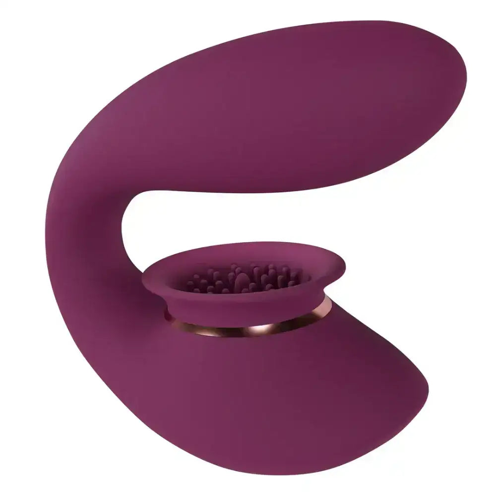 SHOTS Twitch 3 Rechargeable Vibrator and Suction Burgundy Bluetooth enabled for remote control and personalized pleasure sessions Singapore