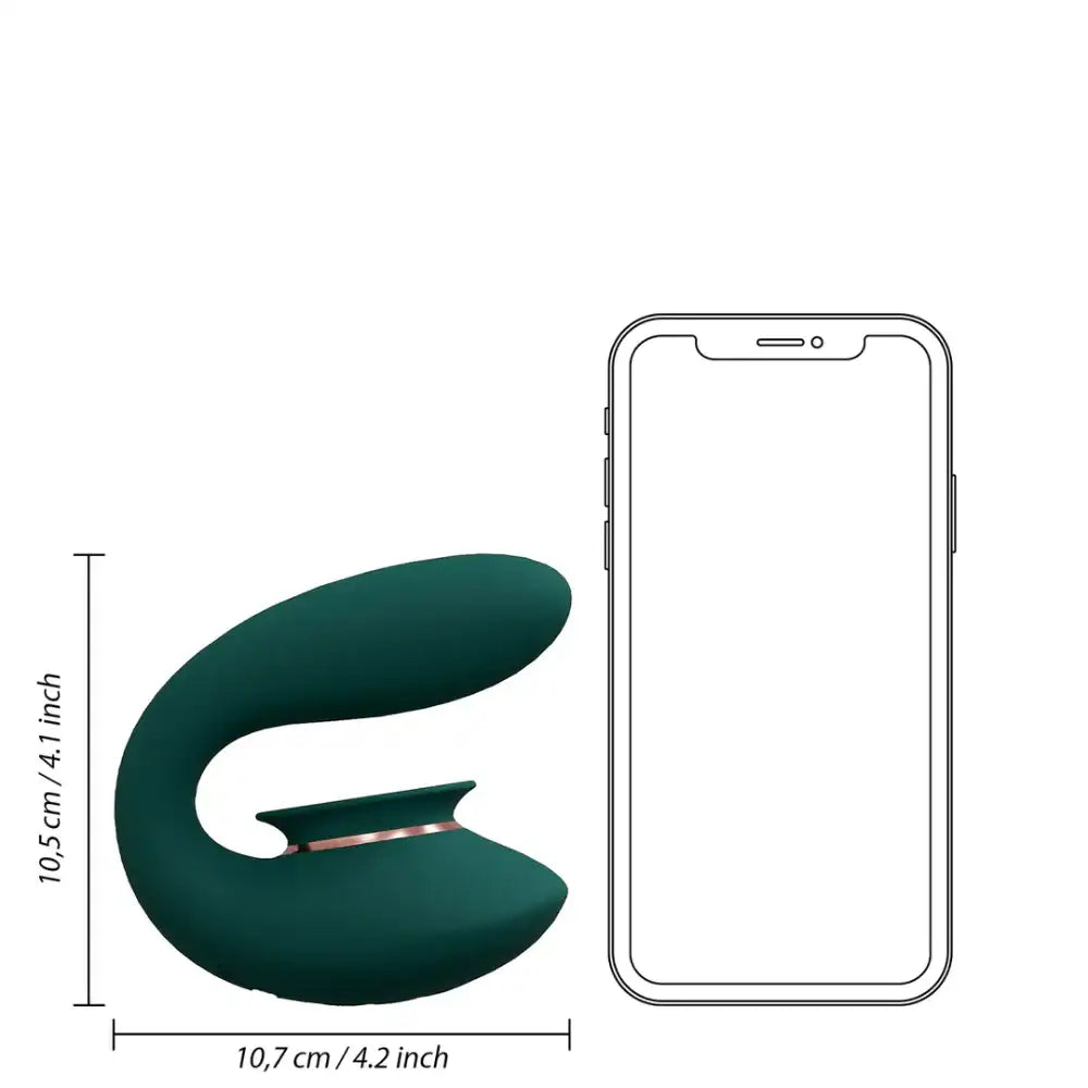 SHOTS Twitch 3 Rechargeable Vibrator and Suction Forest Green Quiet motor with smooth surface for discreet intimate stimulation Singapore