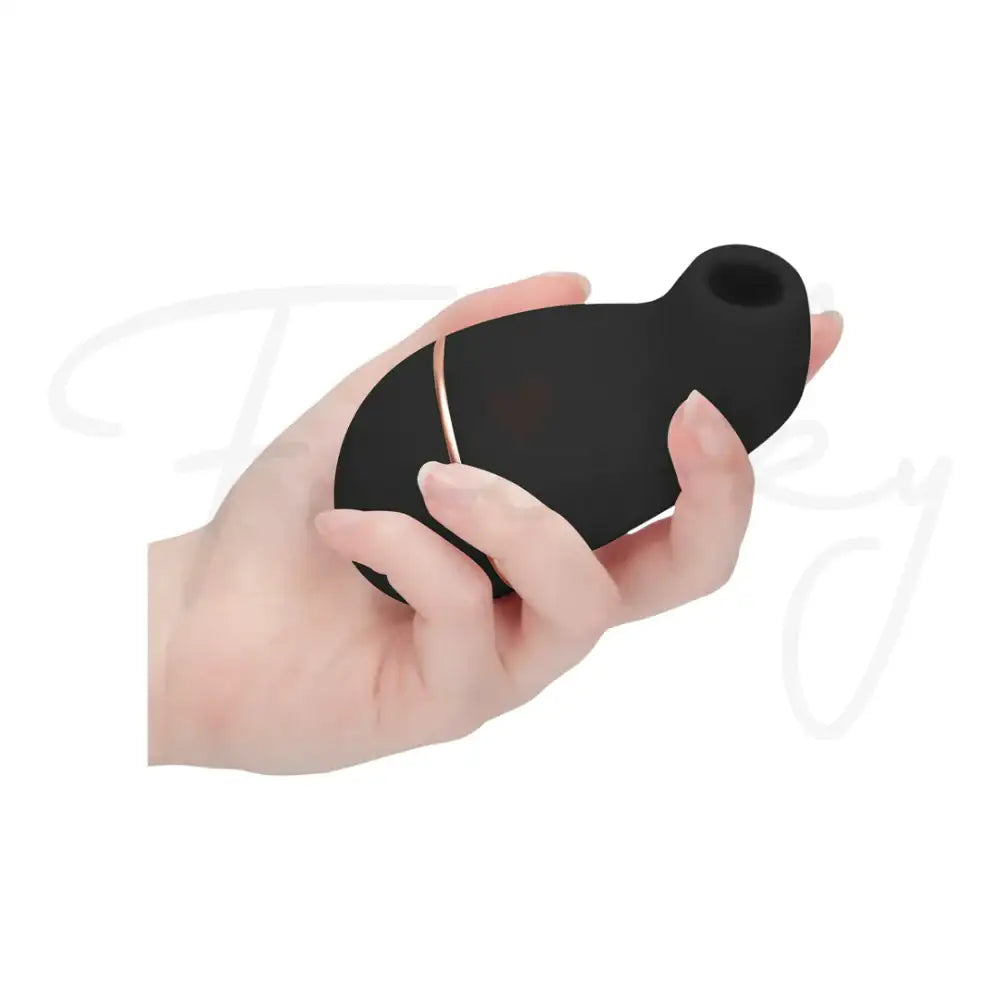 SHOTS Kissable Sucking Vibrator Black Multiple suction levels for precise and targeted pleasure experiences Singapore