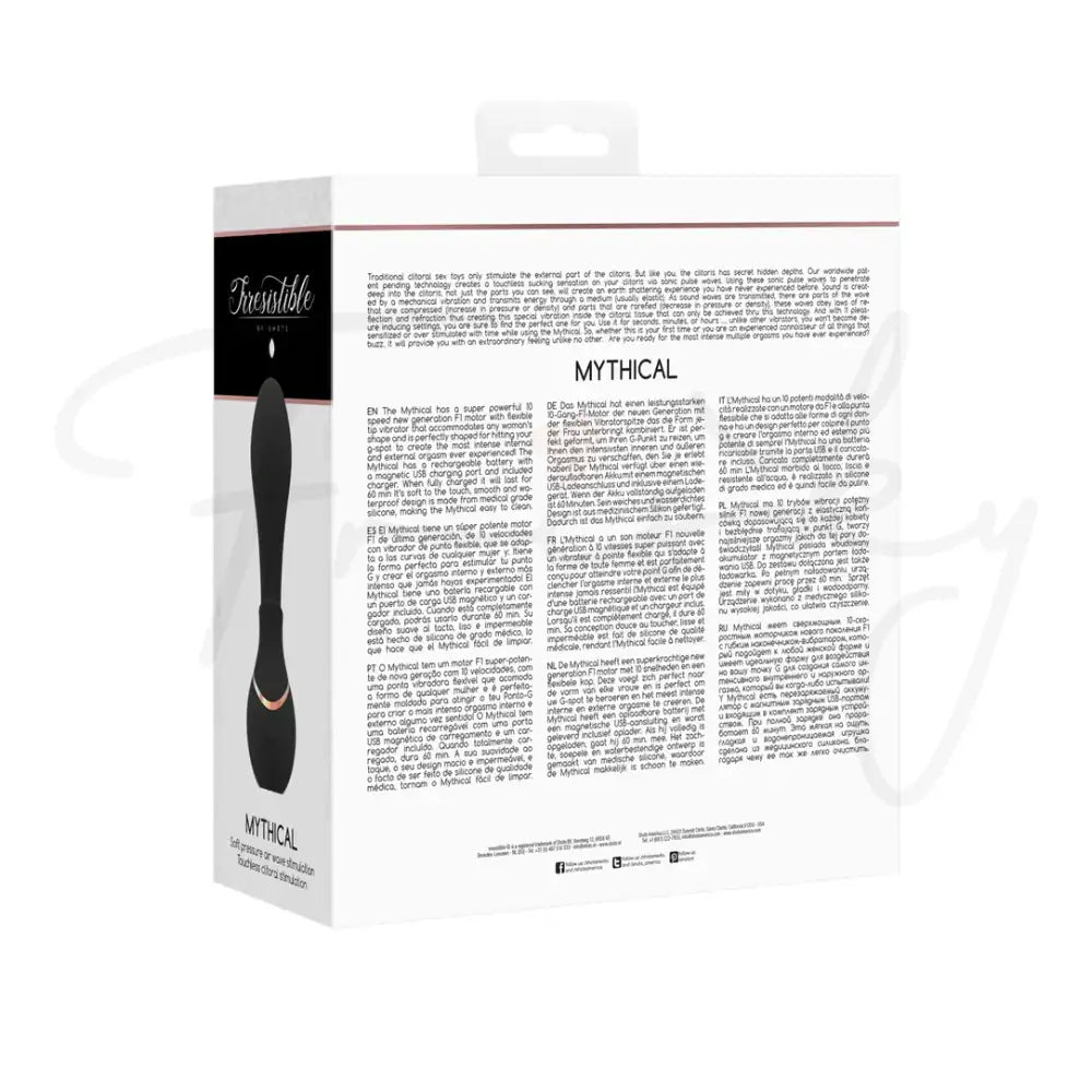 SHOTS Mythical Air Pulse Vibrator Black Ideal for solo relaxation or enhancing couple intimate experiences Singapore