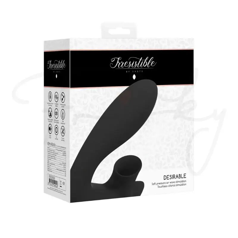SHOTS Desirable Bendable Air Pulse Vibrator Black Rechargeable adult toy with flexible design and sleek black finish Singapore