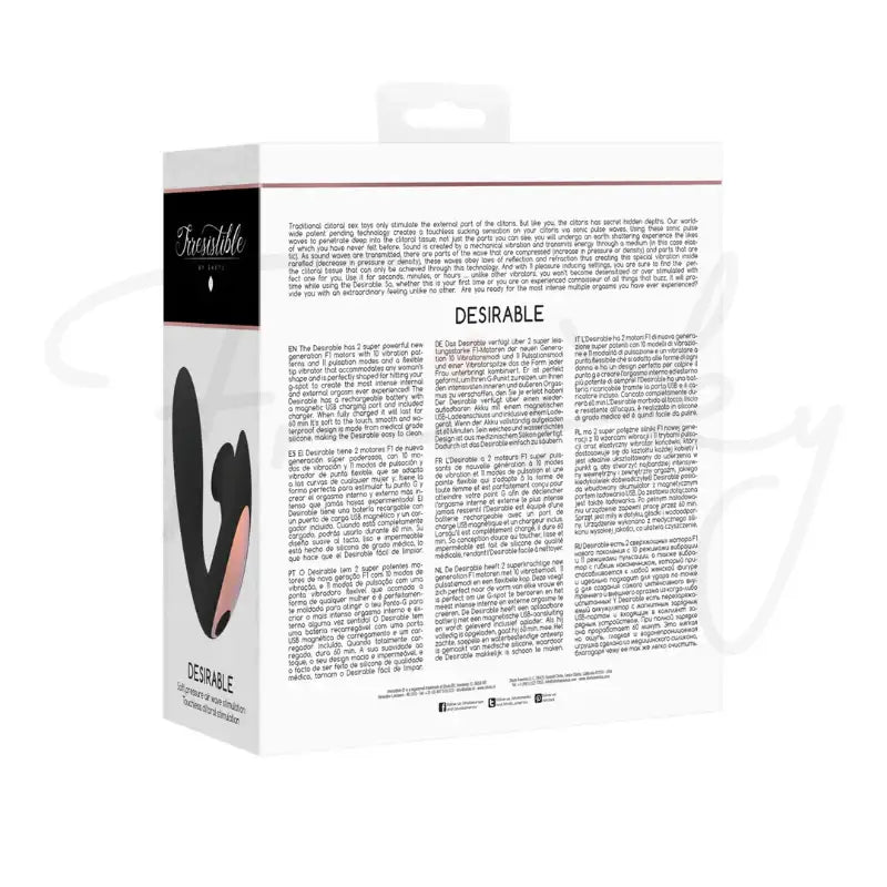 SHOTS Desirable Bendable Air Pulse Vibrator Black App controlled with customizable pulse and vibration modes for interactive play Singapore