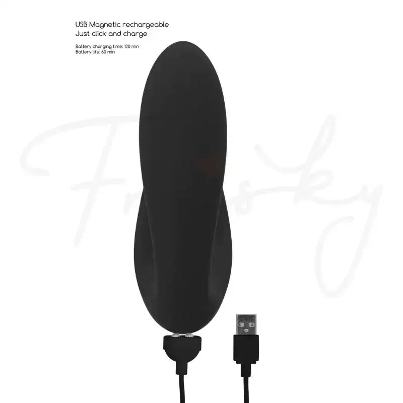 SHOTS Desirable Bendable Air Pulse Vibrator Black Sleek black silicone with ergonomic curves for modern and stylish adult toy aesthetics Singapore