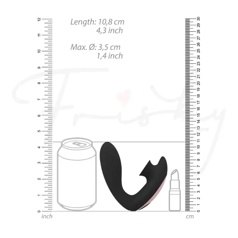 SHOTS Desirable Bendable Air Pulse Vibrator Black Quiet motor with soft tactile surface for discreet intimate enjoyment Singapore