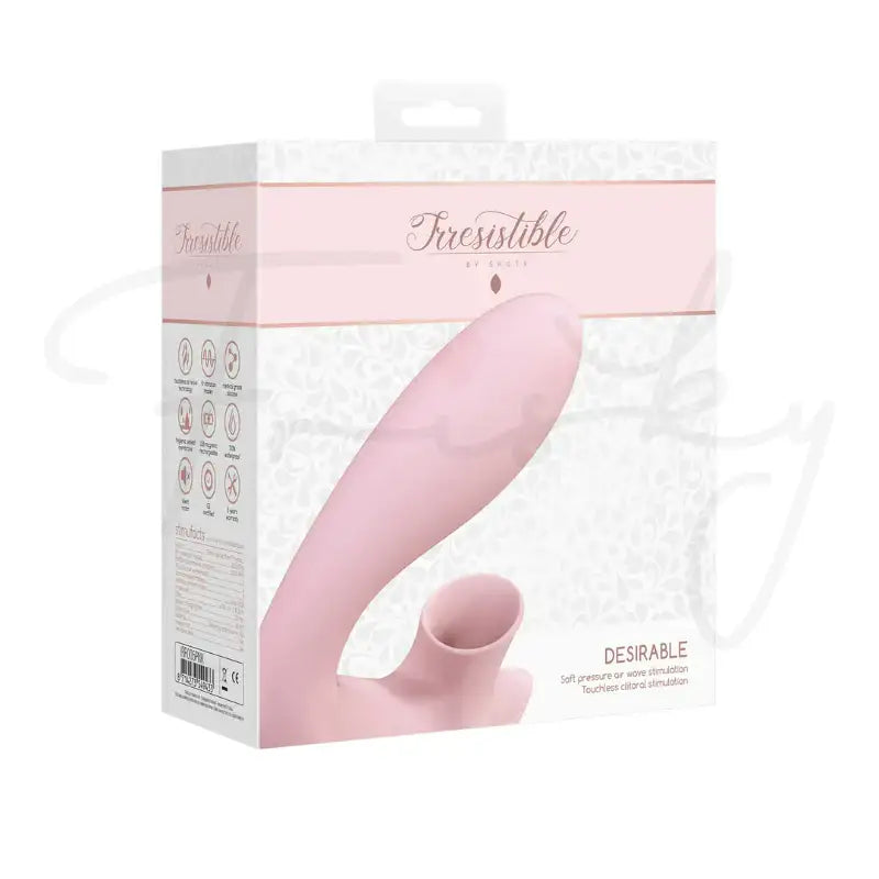 SHOTS Desirable Bendable Air Pulse Vibrator Pink Rechargeable adult toy with flexible design and sleek pink finish Singapore