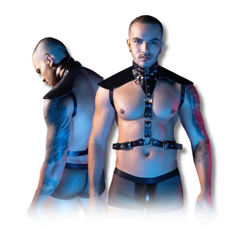 Gentsuit - 2 Pcs Male Sexy Black Harness with Breathable Underwear and Adjustable Waist Belt - Frisky Business Adult Sex Toys Shop