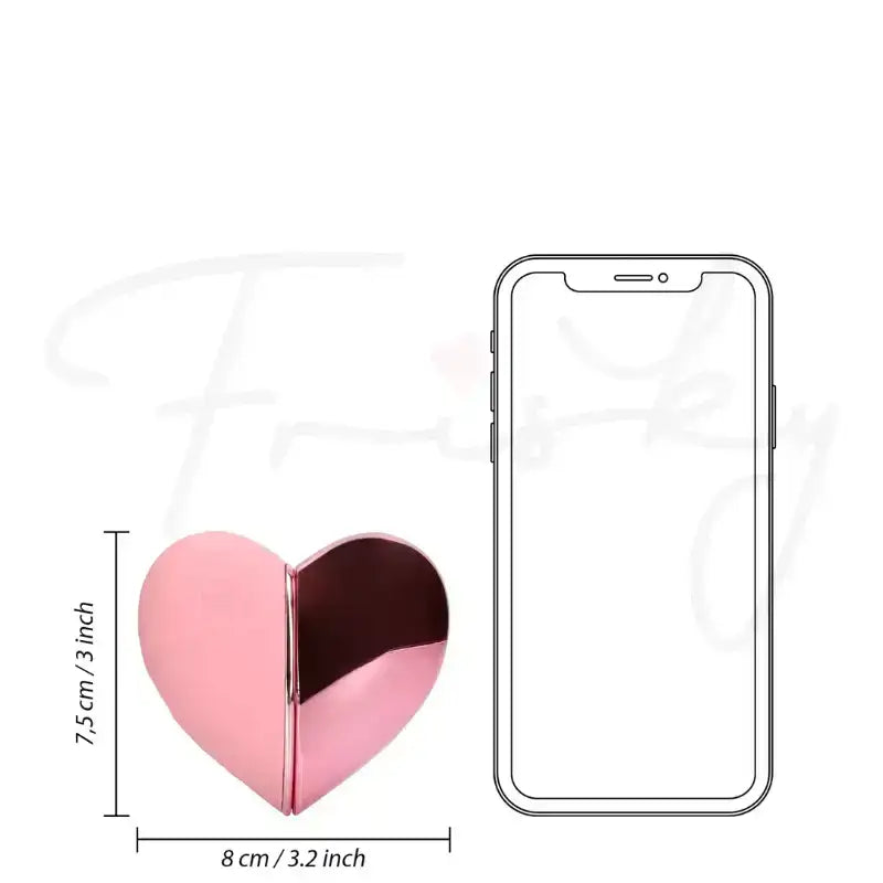 SHOTS Tapping Heart Vibrator Quiet motor for discreet intimate sessions with smooth tactile surface Singapore