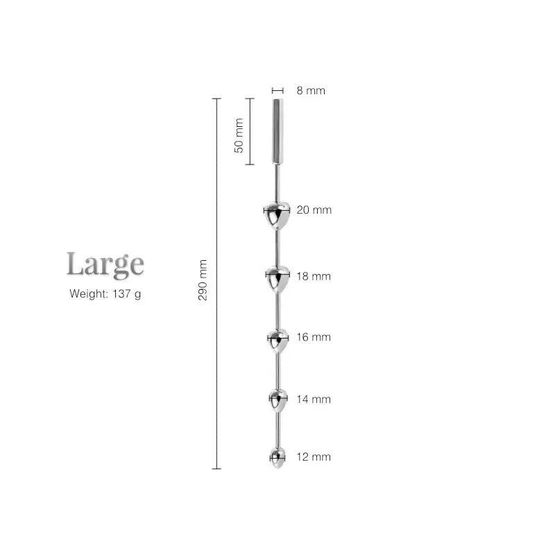 Beaded Euphoria - Stainless Steel Urethral Sounding Rod - Frisky Business Adult Sex Toys Shop