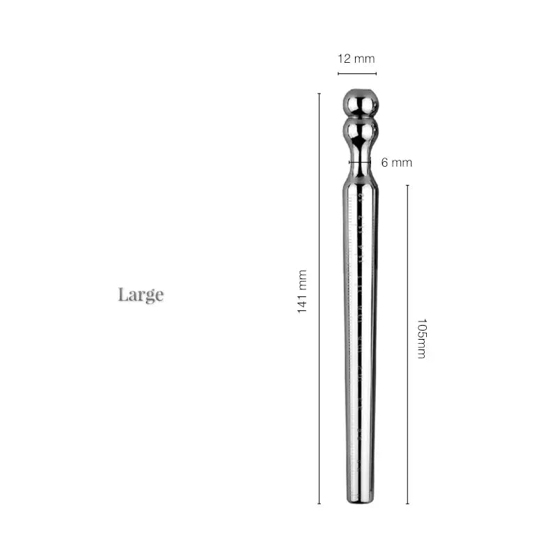Pleasure Probe - Stainless Steel Urethral Sounding Rod - Frisky Business Adult Sex Toys Shop