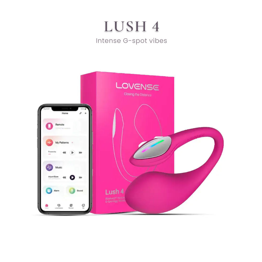 Lovense Lush 4 app controlled G spot egg vibrator Bluetooth wearable stimulation device Singapore