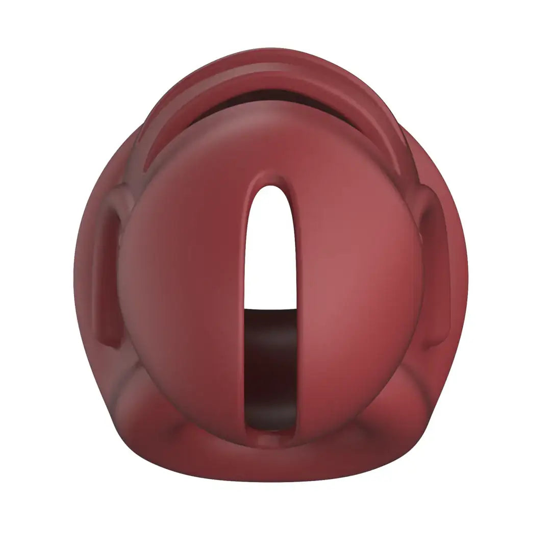 SHOTS Model 28 Ultra Soft Silicone Chastity Cage Red adjustable locking mechanism for personalized fit and security Singapore