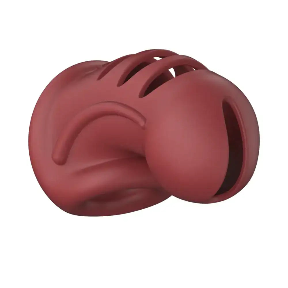 SHOTS Model 28 Ultra Soft Silicone Chastity Cage Red durable soft silicone adult toy for controlled play Singapore