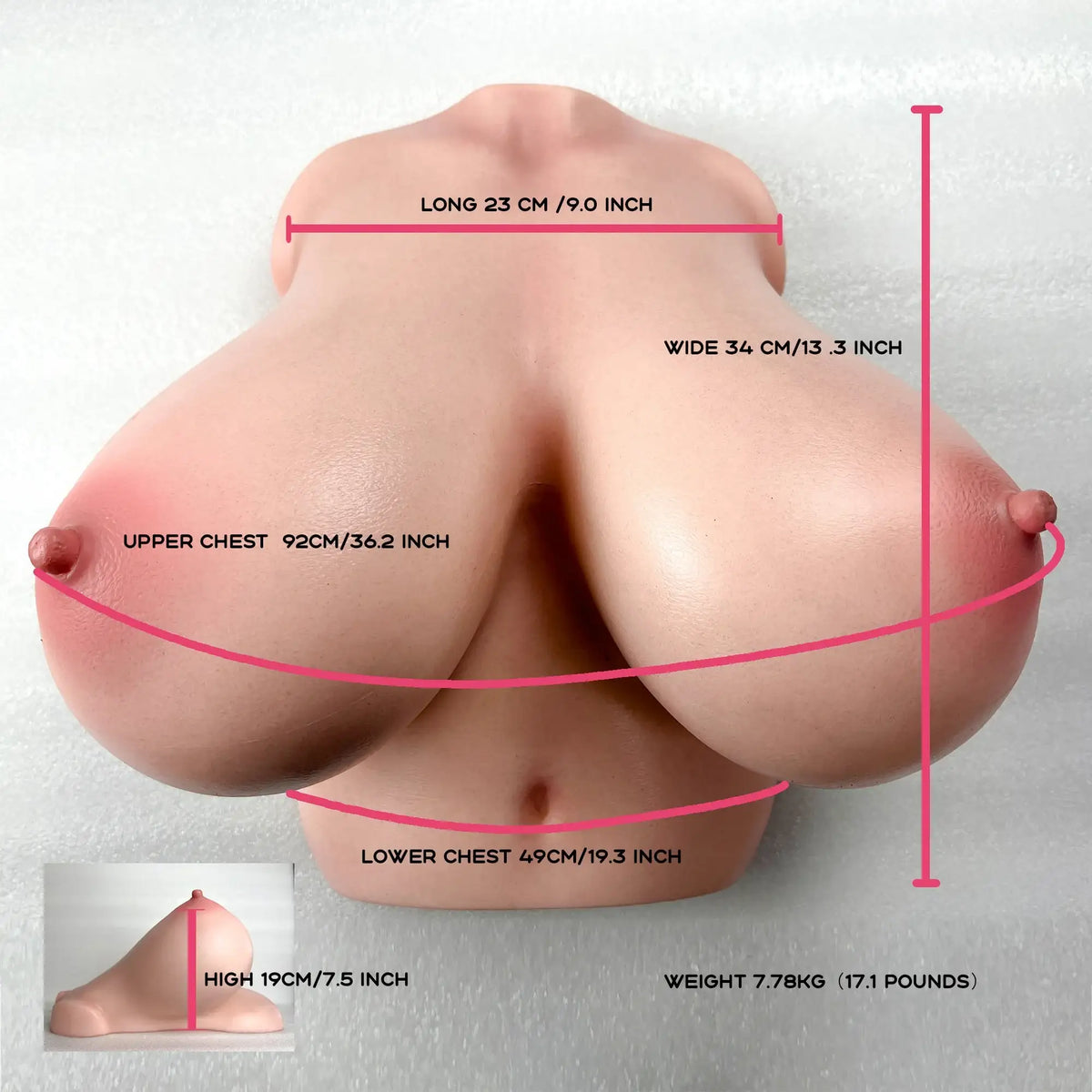 CLIMAX DOLL - Silicone Torso Breast #92 - Frisky Business Adult Sex Toys Shop