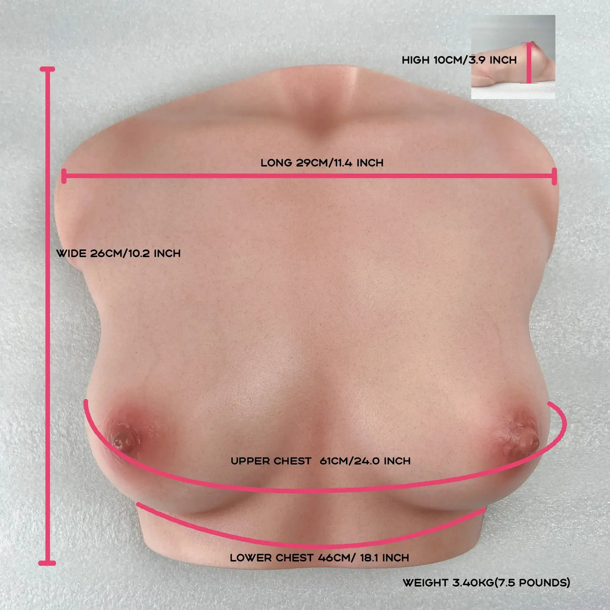 CLIMAX DOLL - Silicone Torso Breast #61 - Frisky Business Adult Sex Toys Shop