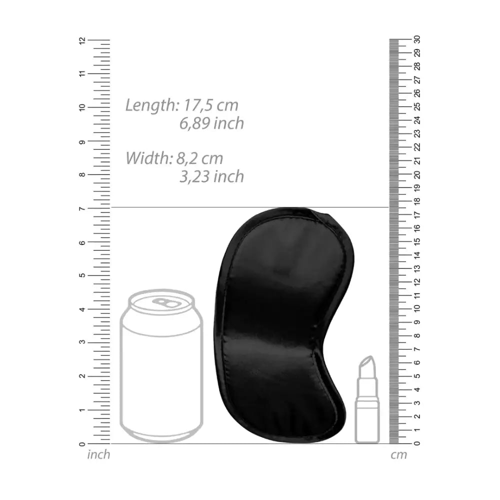 SHOTS Ouch! Soft Eye Mask Black lightweight and smooth fabric for gentle coverage and immersive sensory experience Singapore