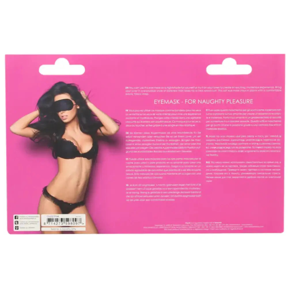 SHOTS Ouch! Soft Eye Mask Pink lightweight and breathable fabric for comfortable use during extended intimate or playful sessions Singapore