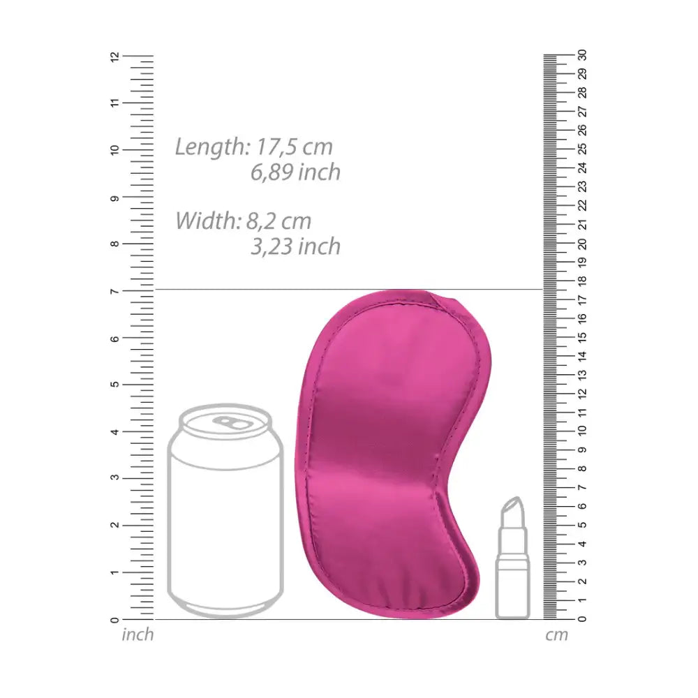 SHOTS Ouch! Soft Eye Mask Pink soft fabric material providing gentle touch and comfortable wear for adult play Singapore