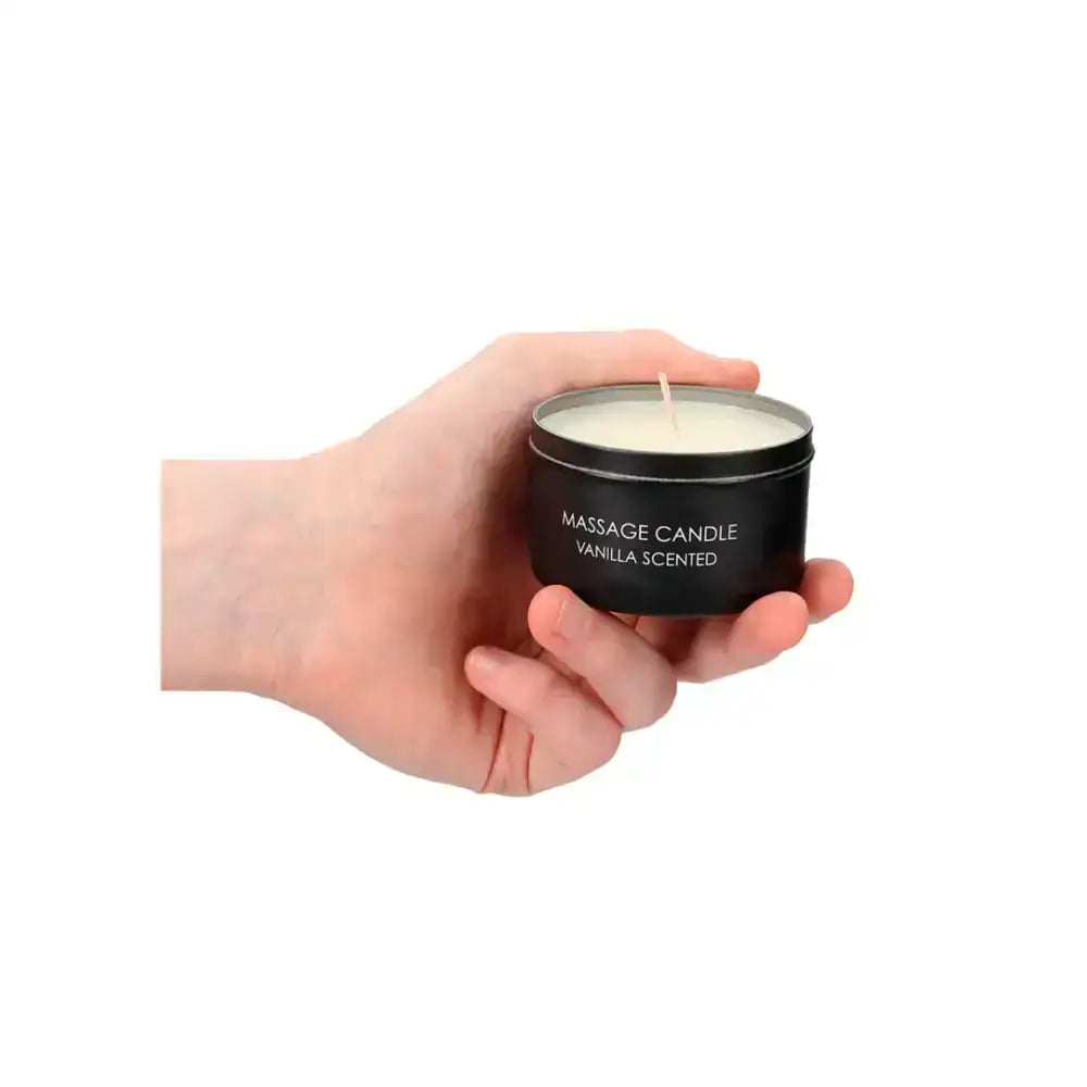 SHOTS Ouch! Massage Candle Vanilla Scented elegant container with easy pour spout for controlled usage Singapore