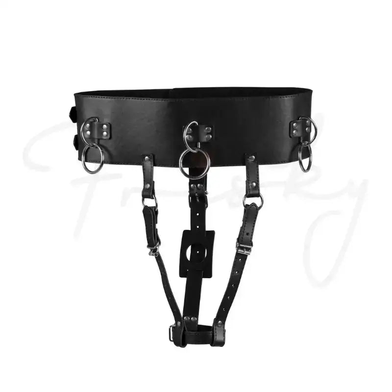 SHOTS Ouch! Belt with Vibrator Holder black adjustable buckle system for personalized fit and control during use Singapore