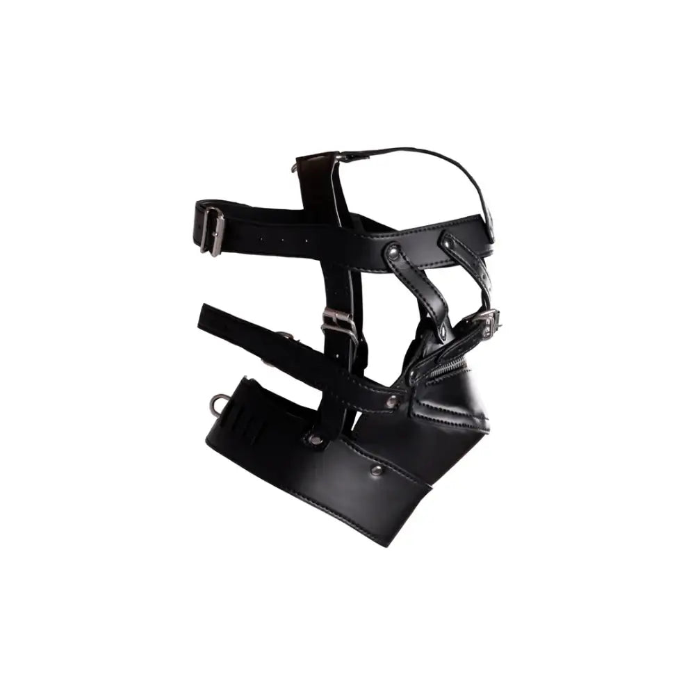SHOTS Ouch! Head Harness with Zip-up Mouth and Lock Black wearable and portable design for discreet storage and convenient travel Singapore