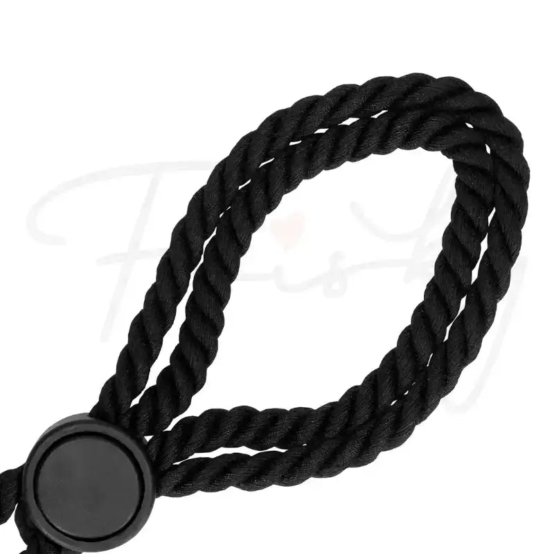 SHOTS Ouch! Adjustable Rope Hand Cuffs black compact design for convenient storage and discreet use Singapore