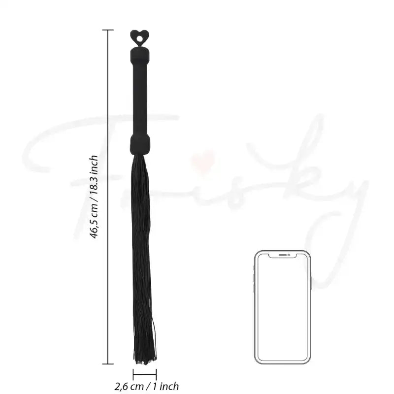 SHOTS Ouch! Beginners Silicone Whip black compact whip perfect for discreet storage and convenient use Singapore