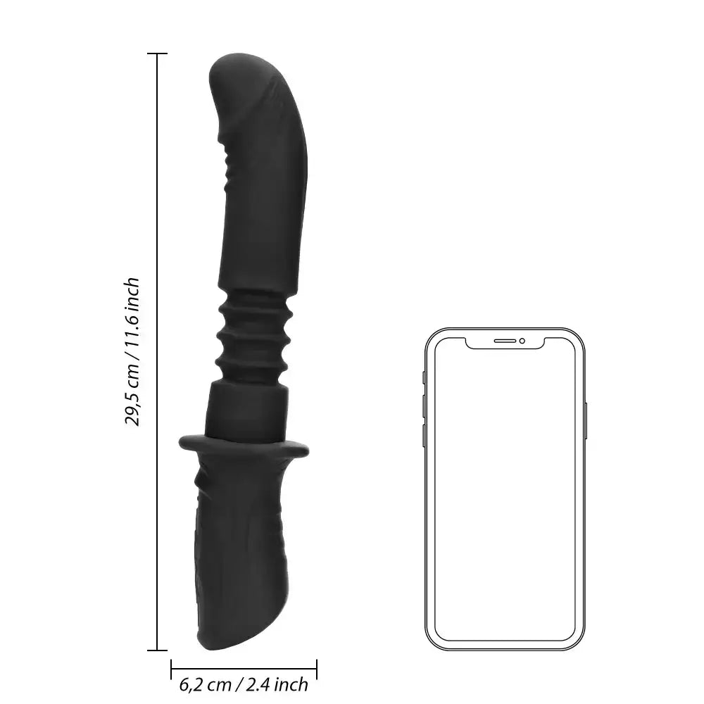 SHOTS Ouch! Hand Held Vibrating and Thrusting Sex Machine Black professional-quality adult toy for intense stimulation and versatile play Singapore