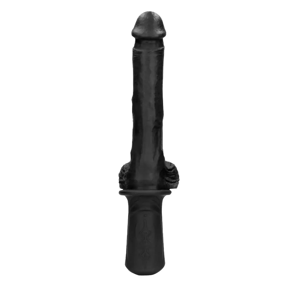 SHOTS Ouch! Hand Held Liquid Silicone Vibrating and Thrusting Sex Machine Black ideal for home use, solo sessions, and interactive partnered experiences Singapore