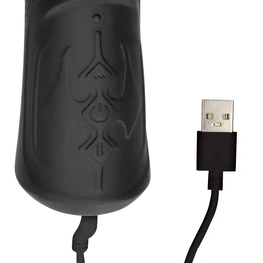 SHOTS Ouch! Hand Held Liquid Silicone Vibrating and Thrusting Sex Machine Black professional-grade sex machine for versatile and intense adult stimulation Singapore
