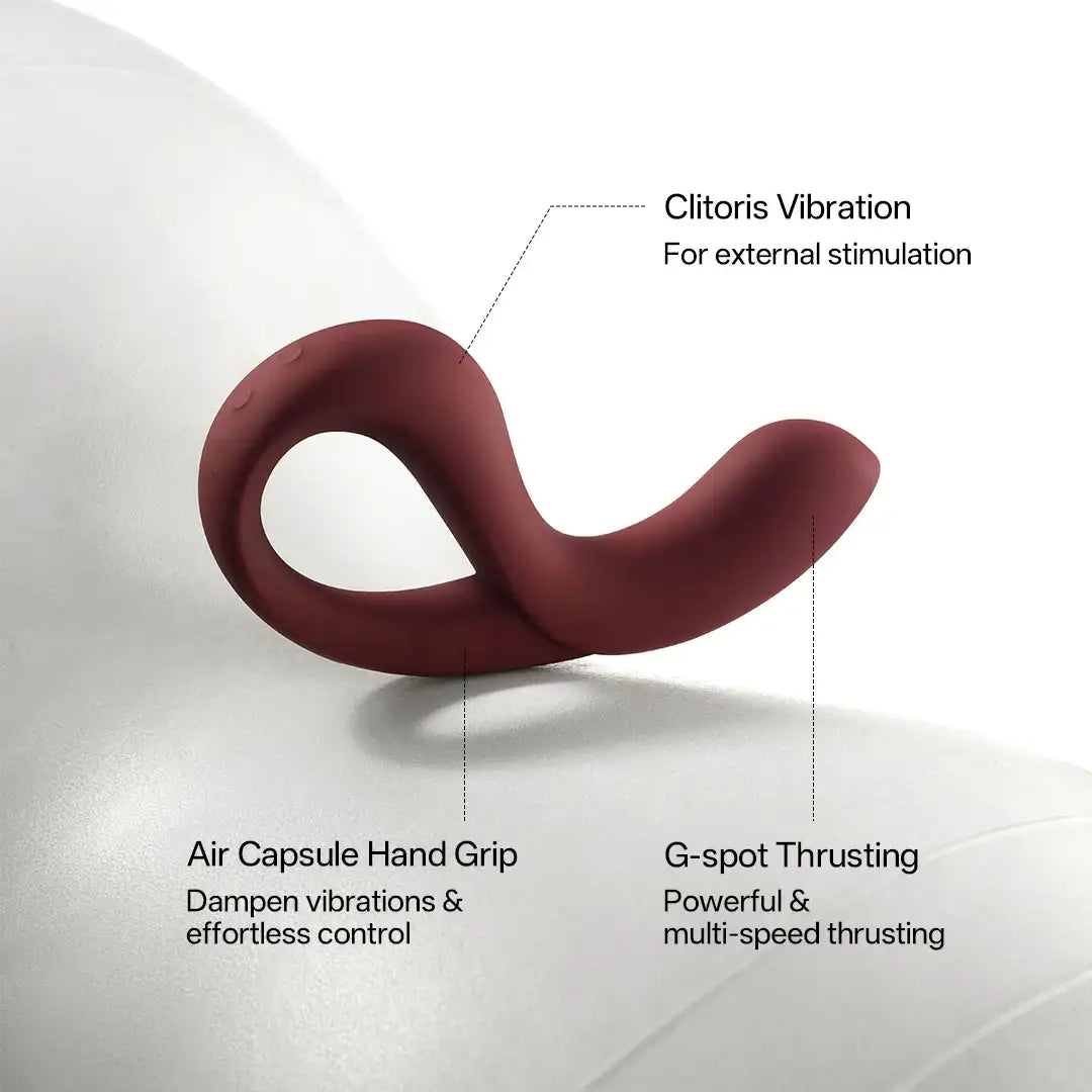 OSUGA Eros soft silicone thrusting device with smooth finish and curved form Singapore