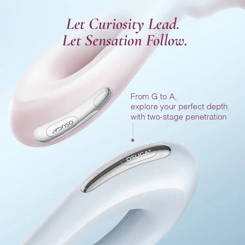 OSUGA Mobius compact dual motor vibrator with ergonomic curved shape Singapore